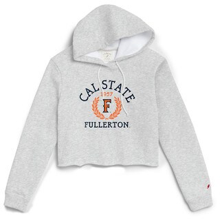 Fullerton Greek Life Cropped Hoodie - Ash